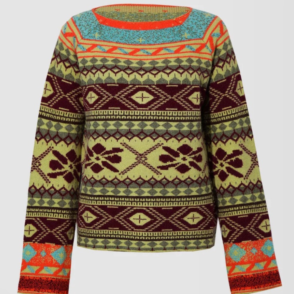 Tribal Pattern Soft Sweater.